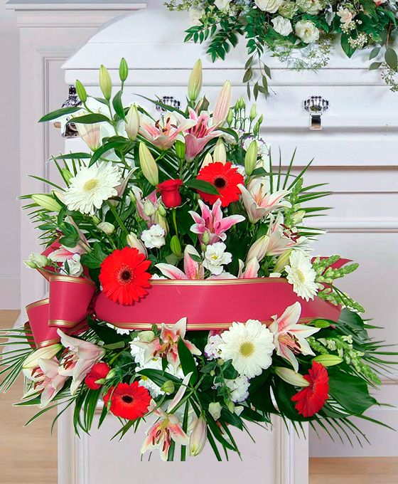 Centro de Flores Rojas para Difuntos en Hospitalet servicio de reparto urgente de flores, Floristería Tanatorio Hospitalet de Llobregat