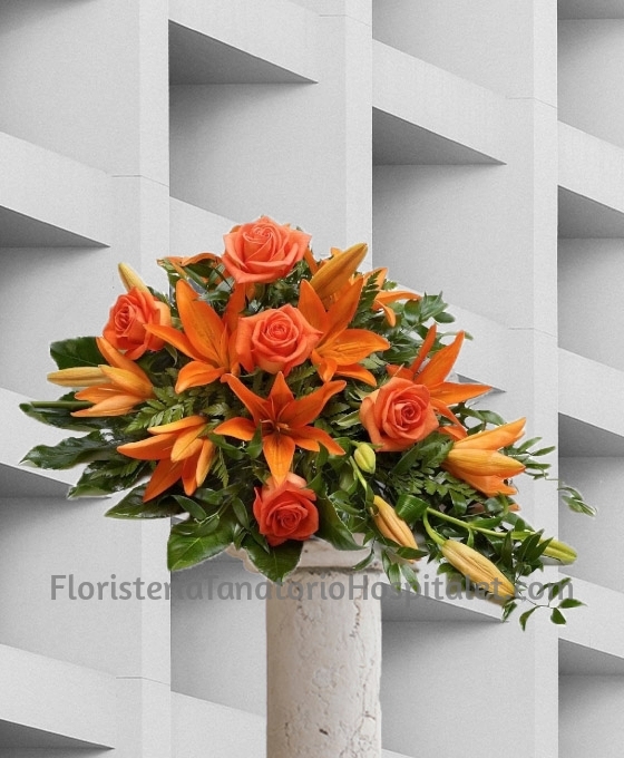 enviar flores para funeral urgentes, envio de flores para difuntos muy urgentes al Tanatorio de L'Hospitalet de Llobregat, Envío de centros de flores para entierros