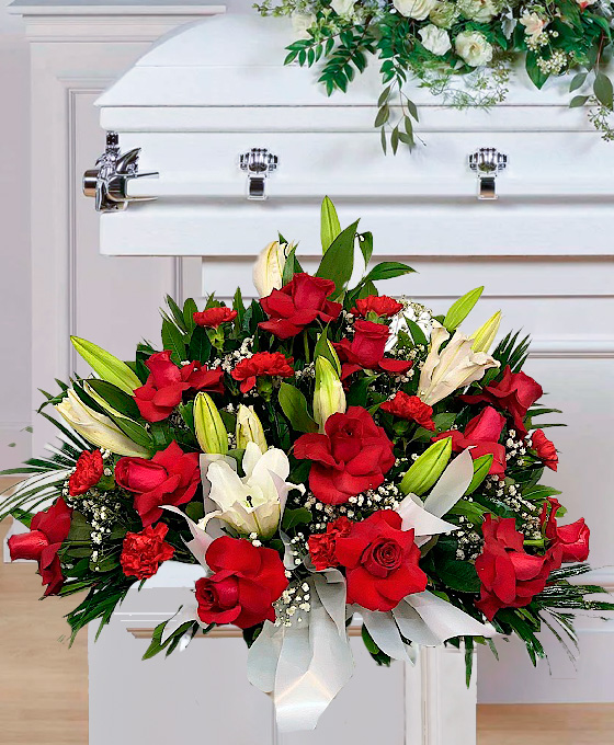 Flores Funerarias Rojas y Lilium para Difuntos Urgente en Hospitalet Floristería Tanatorio Hospitalet de Llobregat
