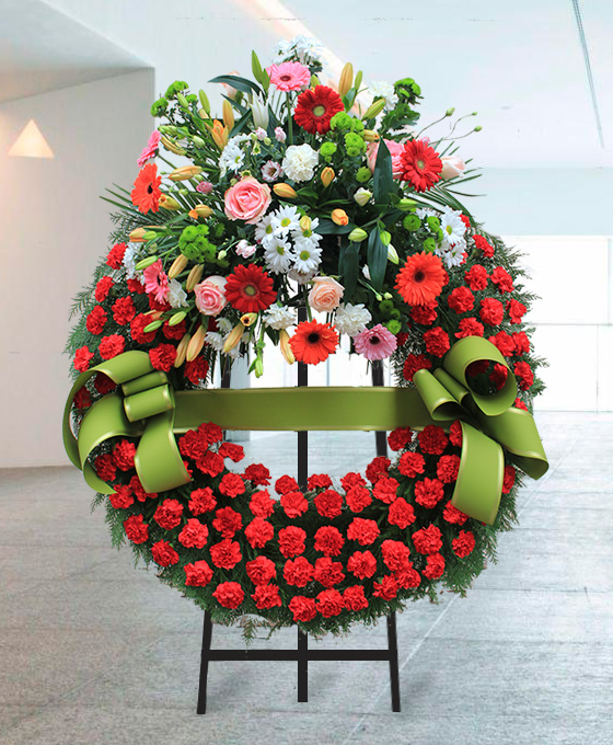 Corona Funeraria Superior - Rojo